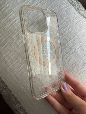 speck Clear Glitter MagSafe Case iPhone 16pro max